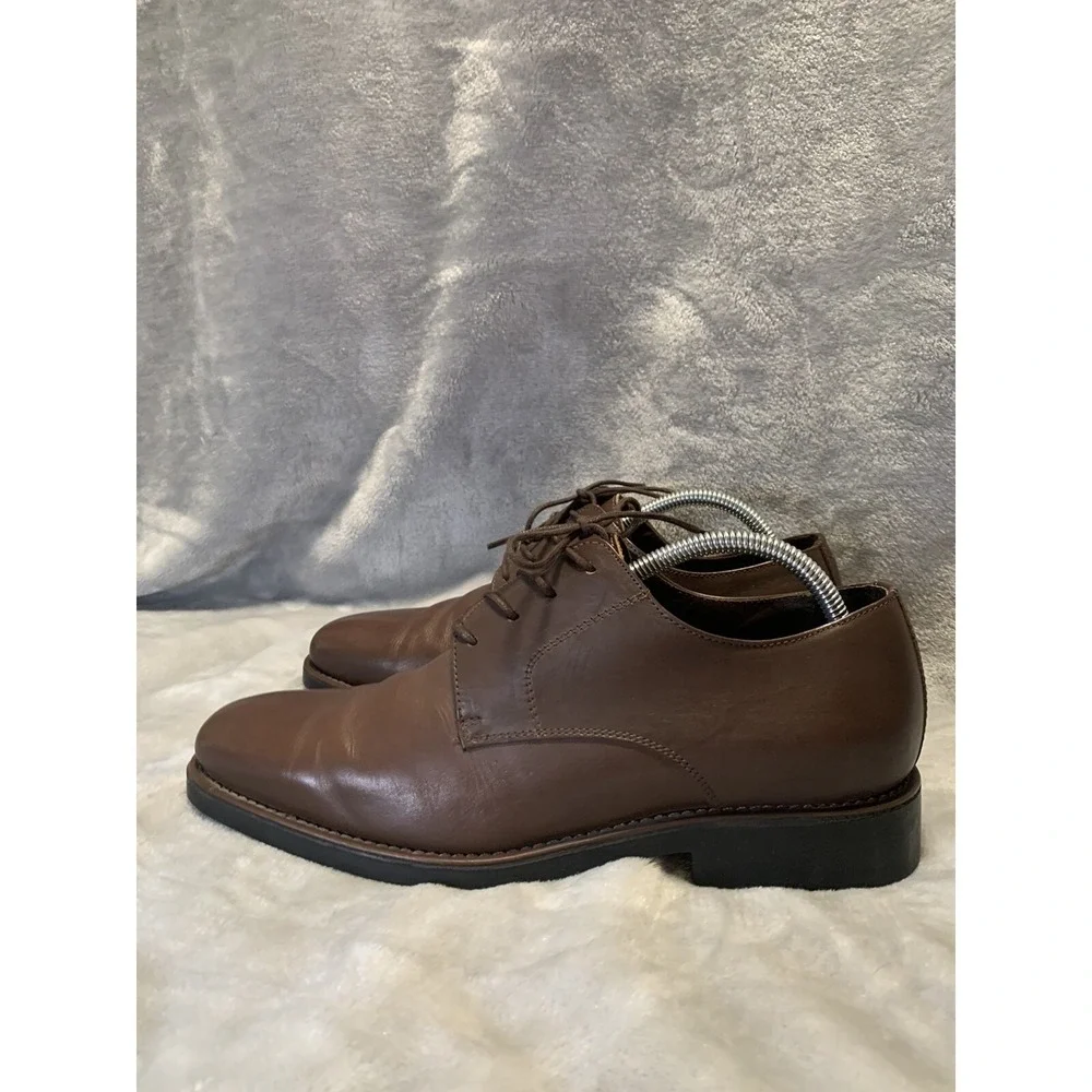 Studio Belvedere Dress Shoes‎ Mens 9.5 Chisel Brown Leather Square Toe Brazil